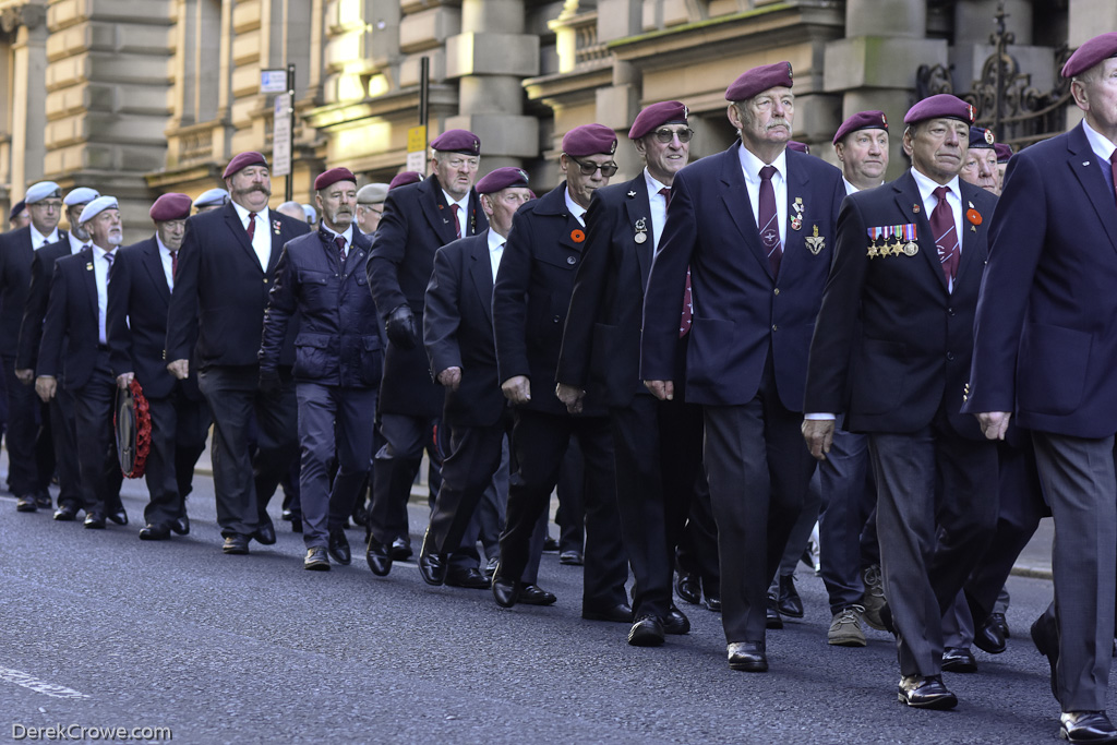 Parachute Regimental Association Remembrance Sunday Glasgow 2023