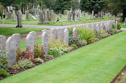 Polish war graves in Cardonald cemetery, Glasgow.