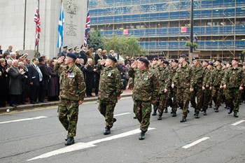 Soldiers on Parade - Remembrance Sunday Glasgow 2011