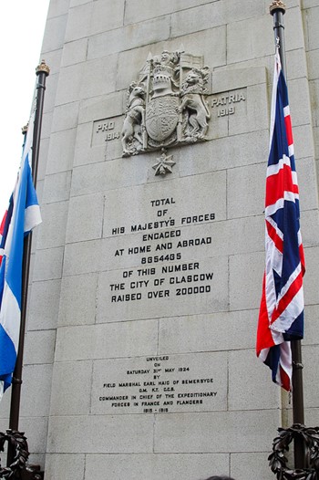 Cenotaph in George Square - Remembrance Sunday Glasgow 2011