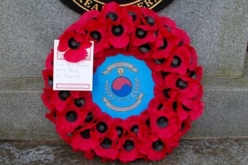 Wreath British Korean Veterans Memorial Glasgow