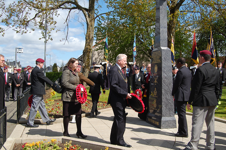 Wreath Laying - Veterans Memorial Monument, Knightswood, Glasgow