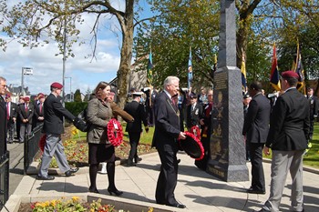 Wreath Laying - Veterans Memorial Monument, Knightswood, Glasgow