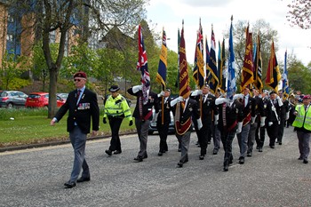 Miltary Standards - Victory in Europe Parade Glasgow