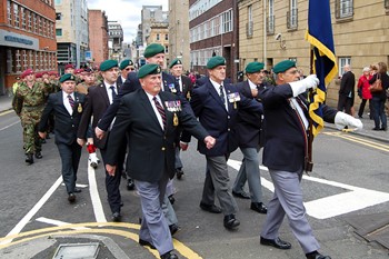 Royal Marine Veterans - Armed Forces Day Glasgow 2012