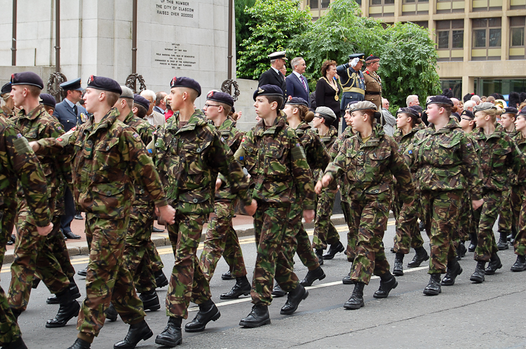 Parade of Army Cadets - Armed Forces Day Glasgow 2012