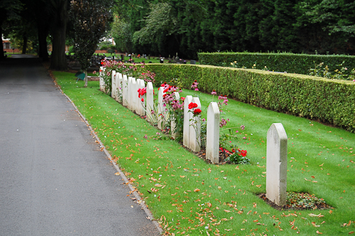 Polish war graves in Nuneaton cemetery.