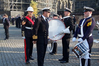Captain Chris Smith Inspects Royal Navy Band - Seafarers' Service, Glasgow Cathedral 2012