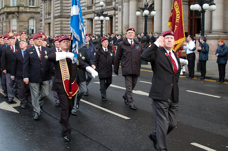 Parachute Regiment Veterans - Remembrance Sunday Glasgow 2012