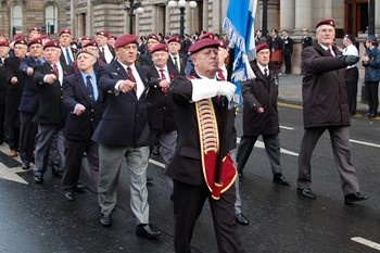 Parachute Regiment Veterans - George Square, Glasgow, Remembrance Sunday 2012
