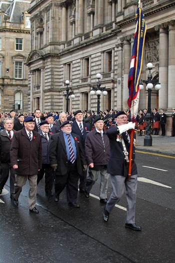 Veterans March in Glasgow on Remembrance Sunday 2012