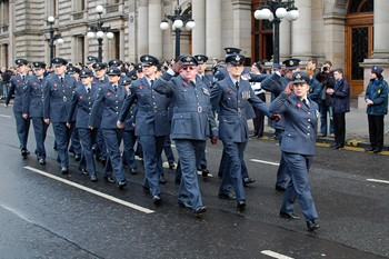 Royal Air Force March on Remembrance Sunday Glasgow 2012