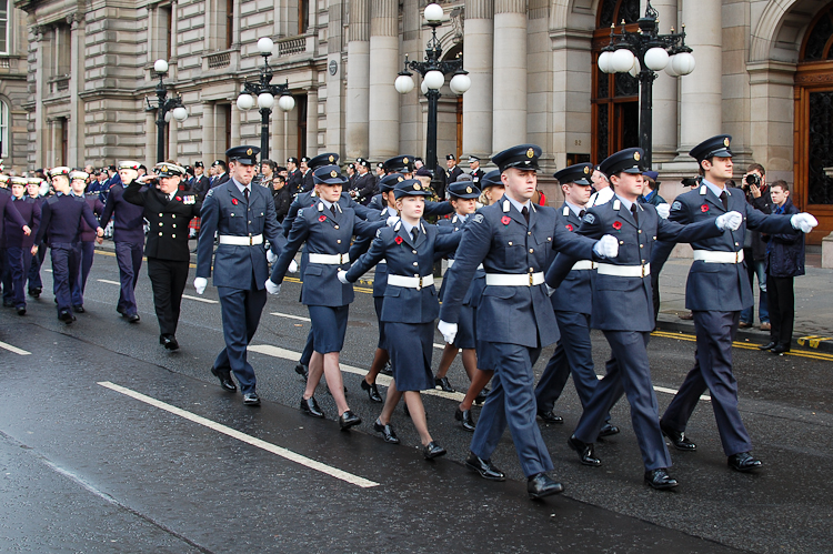 Universities of Glasgow and Strathclyde Air Squadron - Remembrance Sunday Glasgow 2012