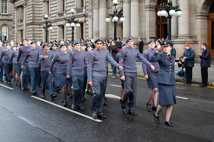Air Training Corps in George Square - Remembrance Sunday Glasgow 2012