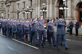 Air Training Corps on Parade in Glasgow - Remembrance Sunday 2012
