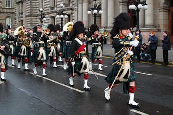 Military Pipes and Drums - Remembrance Sunday Glasgow 2012