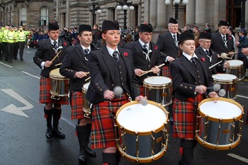 Pipes and Drums - Remembrance Sunday Glasgow 2012