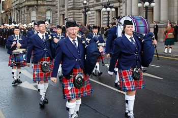 Strathclyde Fire and Rescue Band Parade - Remembrance Sunday Glasgow 2012