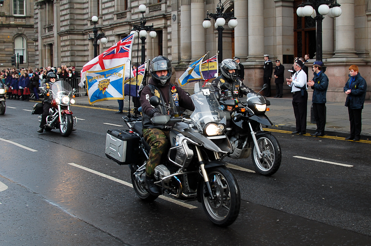 Motorcyclists - Remembrance Sunday Glasgow 2012