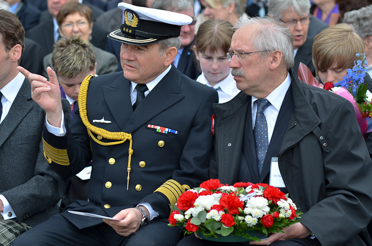 Polish Captain Stanislaw Krol and Tomasz Trafas Polish Consul - Spitfire Memorial Grangemouth