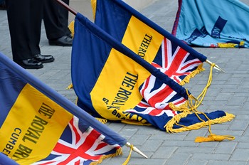 Royal British Legion Standards Dipped - Spitfire Memorial Grangemouth