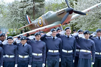 Air Cadets Salute - Spitfire Memorial Grangemouth
