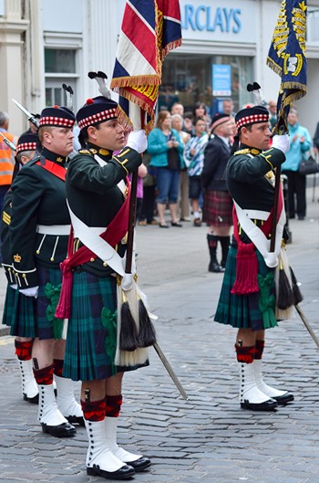 Argyll and Sutherland Highlanders Colour Party - Farewell Parade Stirling 2013