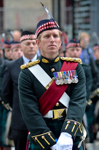 Oliver Dobson, Company Commander Argyll and Sutherland Highlanders - Farewell Parade Stirling 2013