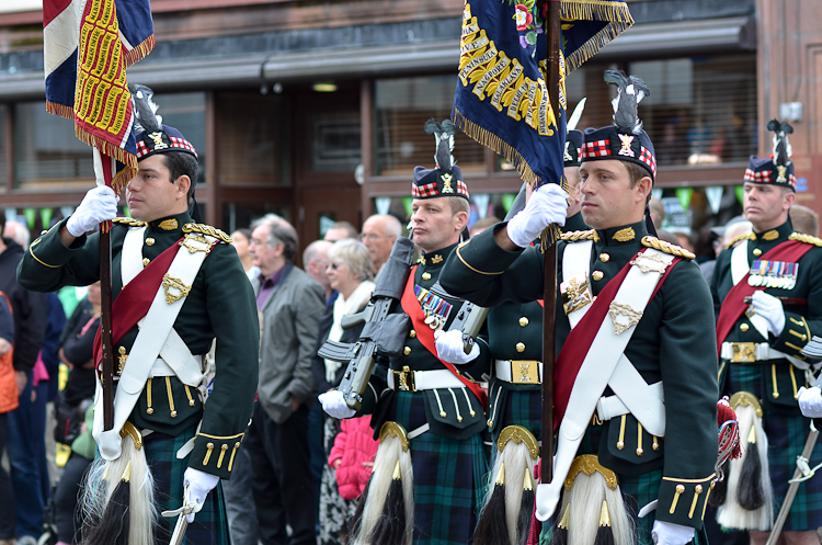 Colour Party Argyll and Sutherland Highlanders (5 Scots) - Farewell Parade Stirling 2013