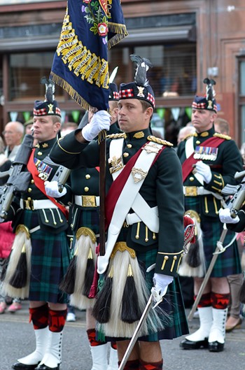 Argyll and Sutherland Highlanders Colour Party Inspection - Farewell Parade Stirling 2013