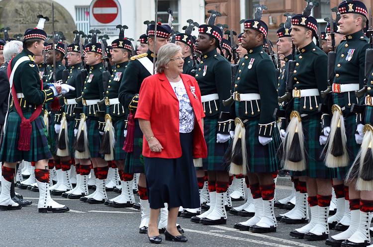 Marjory McLachlan Lord Lieutenant of Stirling and Falkirk - Argyll and Sutherland Highlanders Farewell Parade