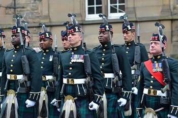 Argyll and Sutherland Highlanders Awaiting Inspection - Farewell Parade Stirling 2013