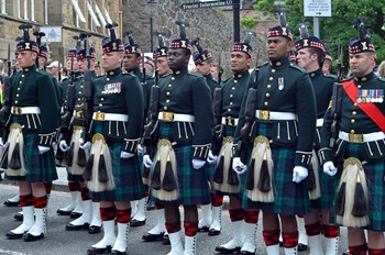 Argyll and Sutherland Highlanders Await Inspection - Farewell Parade Stirling 2013