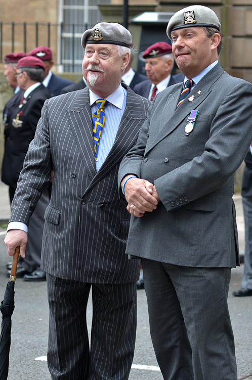 Royal Scots Dragoon Guards Association Veterans at start of AFD Parade Glasgow