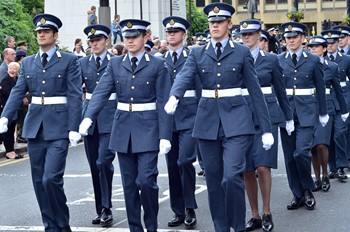 Universities of Glasgow and Strathclyde Air Squadron on Parade - Glasgow Armed Forces Day 2013