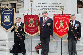 Royal Scots Dragoon Guards Association Standards - Armed Forces Day Glasgow 2013