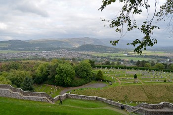 Wallace Monument from Stirling Castle in Scotland