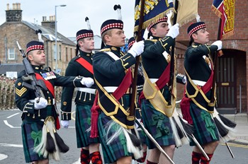 Colour Party of the Royal Highland Fusiliers (2 Scots) - Ayr 2013