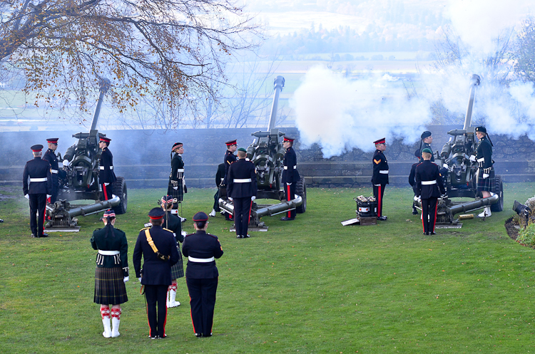 Gun No 1 Fired - 21 Gun Salute at Stirling Castle