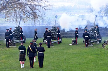 Gun No 1 Fired - 21 Gun Salute at Stirling Castle