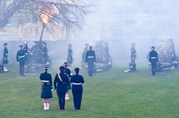 Gun Flames - 21 Gun Salute at Stirling Castle