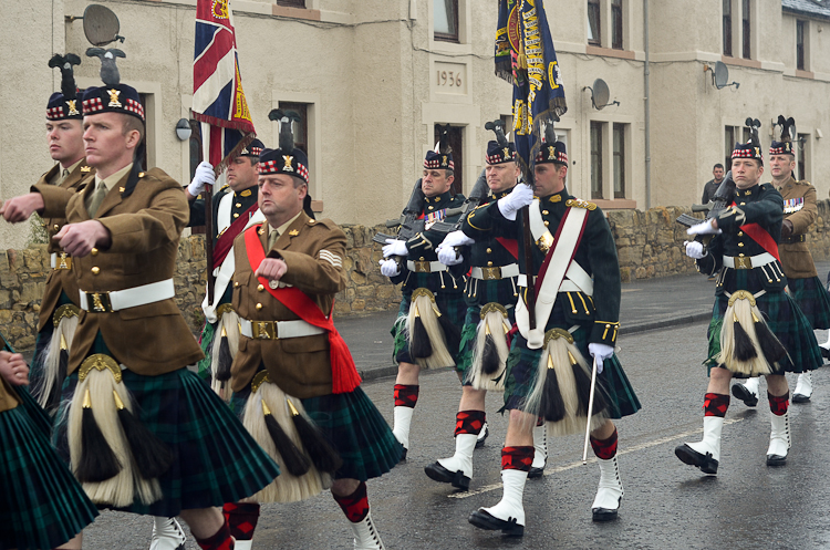 Royal Scots Borderers (1 Scots) Colour Party - Parade Prestonpans