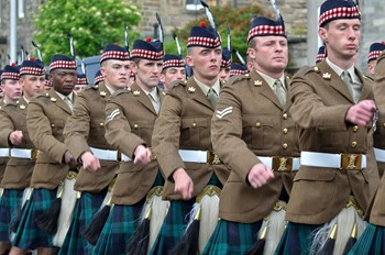 Royal Scots Borderers (1 Scots) - Parade in Prestonpans