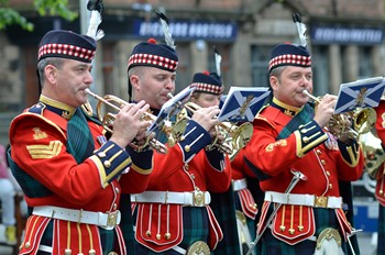Band of the Royal Regiment of Scotland Trumpets - Edinburgh Armed Forces Day 2014