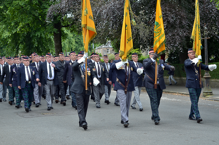 Argyll & Sutherland Highlanders Standards - Armed Forces Day 2014 Stirling