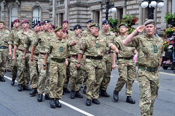 Soldiers on Parade - Glasgow Armed Forces Day 2014