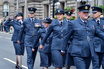 Royal Air Force March in George Square Glasgow 2014