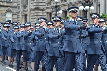 Universities of Glasgow and Strathclyde Air Squadron on Parade Glasgow 2014