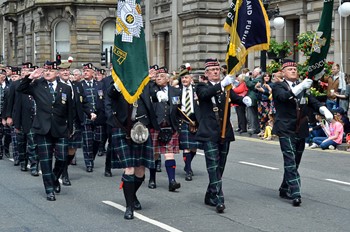 Veterans in George Square Glasgow 2014