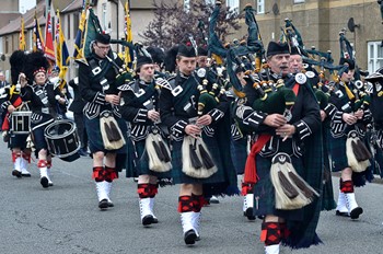 Argyll & Sutherland Highlanders Pipes and Drums - Grangemouth AFD 2014